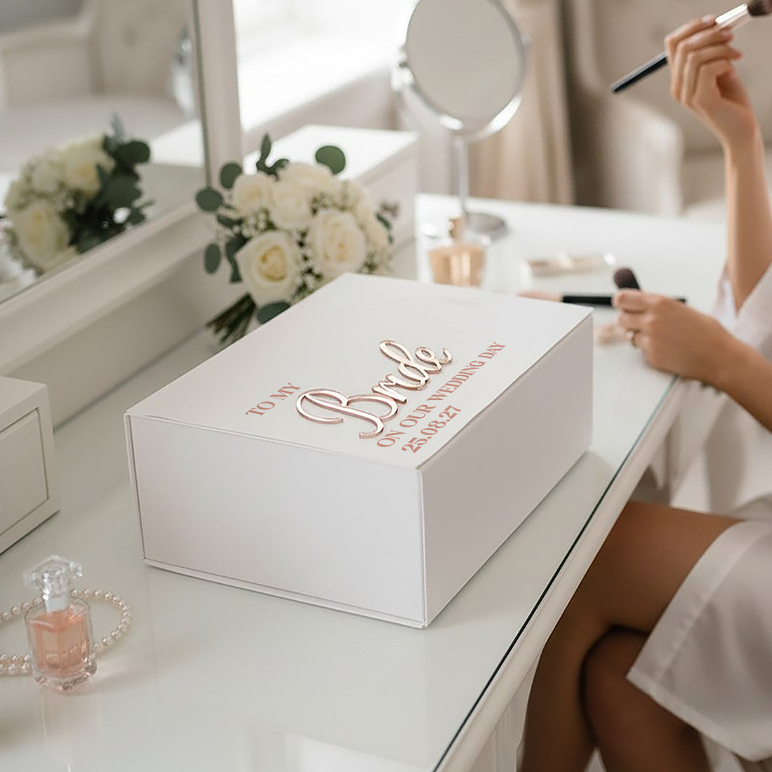 Personalised Bride or Wife White Gift Box