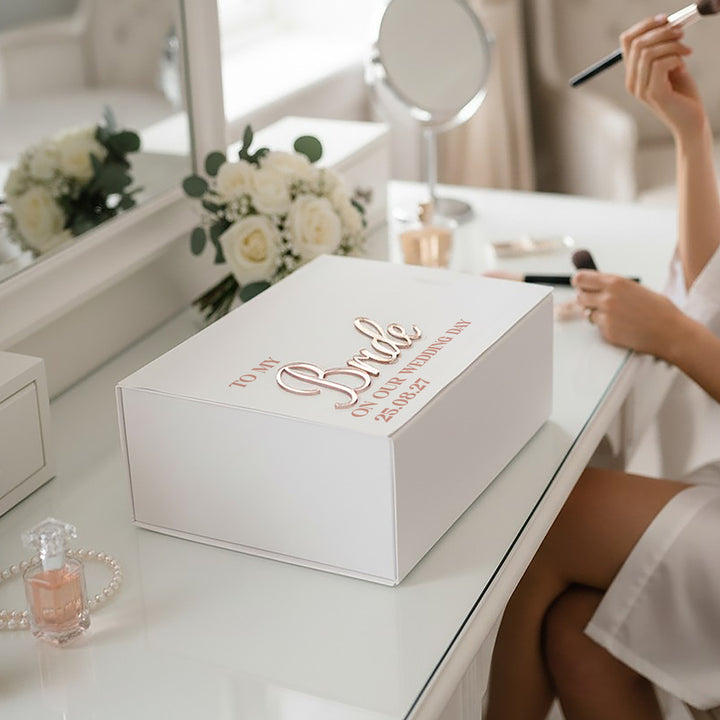 Personalised Bride or Wife White Gift Box