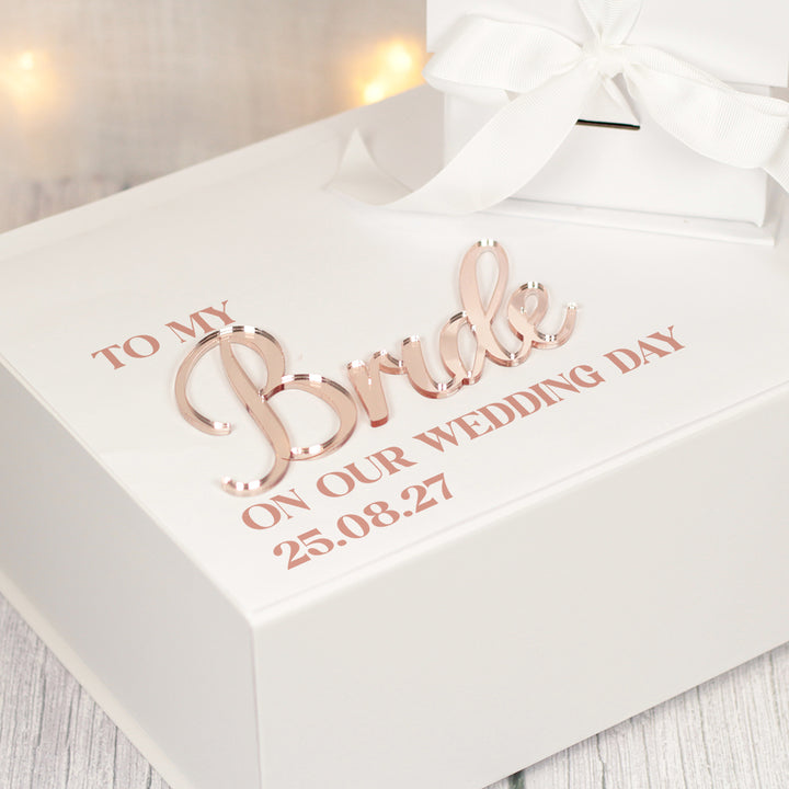 Personalised Bride or Wife White Gift Box
