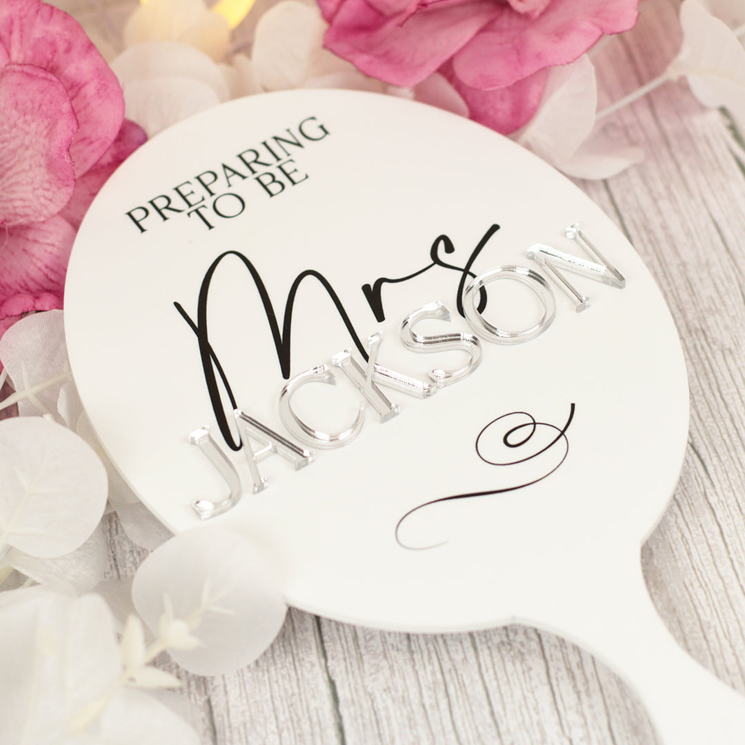 Bride to Be Bridal Prep Hand Held Mirror