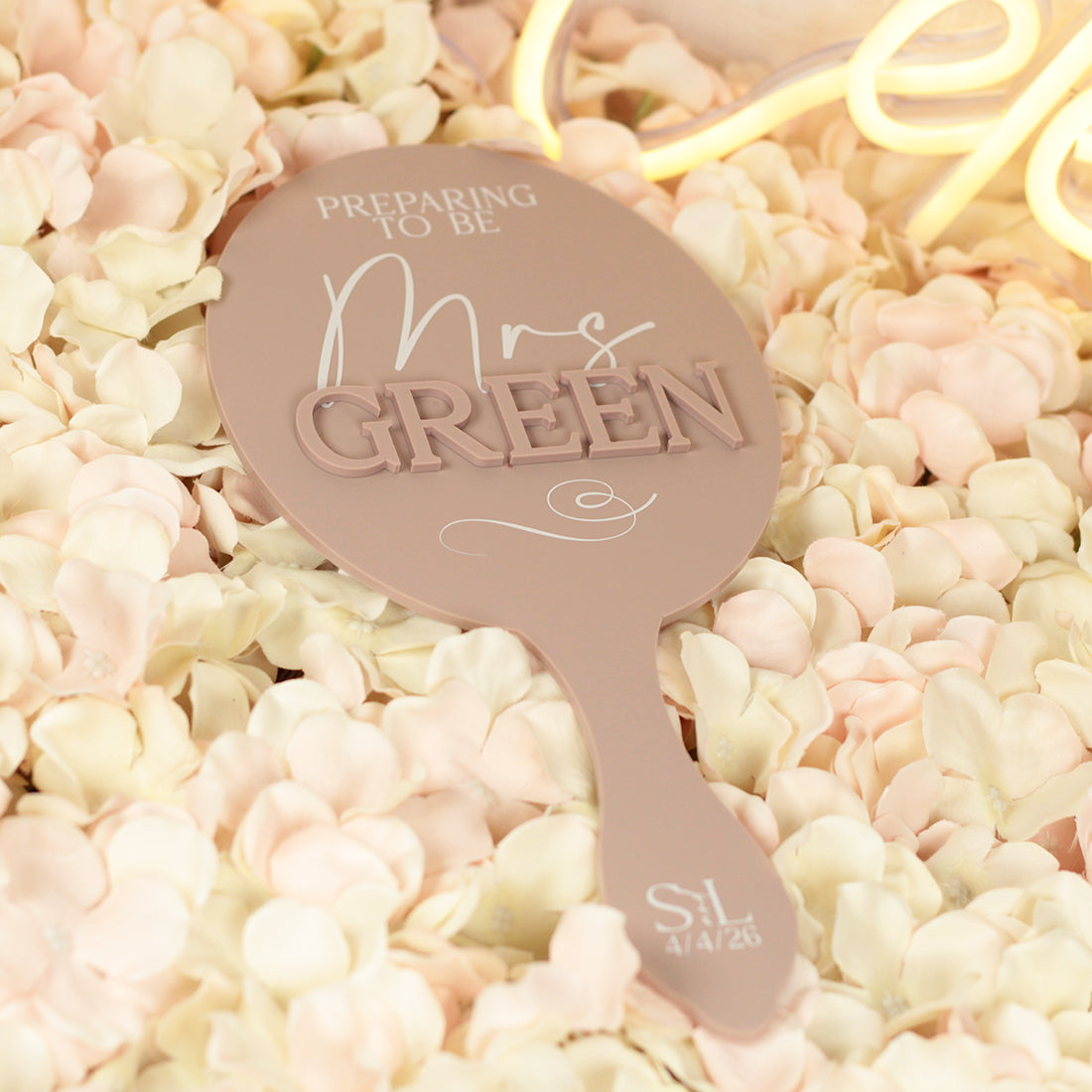 Bride to Be Bridal Prep Hand Held Mirror