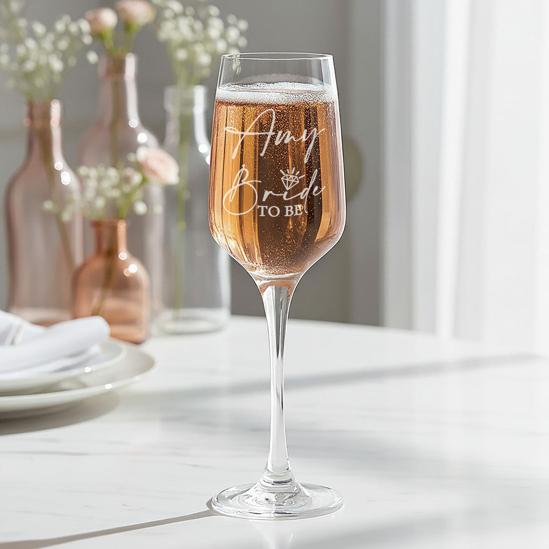 Bride to Be Wedding Engagement Champagne Flute