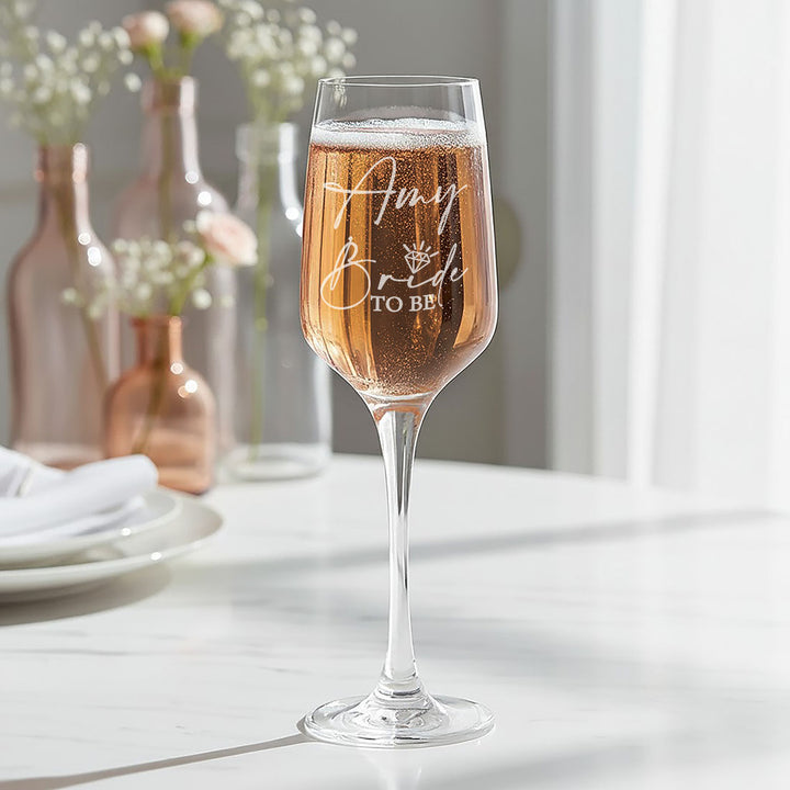 Bride to Be Wedding Engagement Champagne Flute