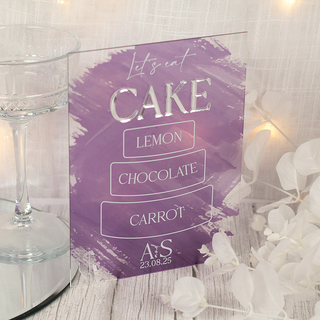 Colour Splash Cake Flavour Acrylic Sign