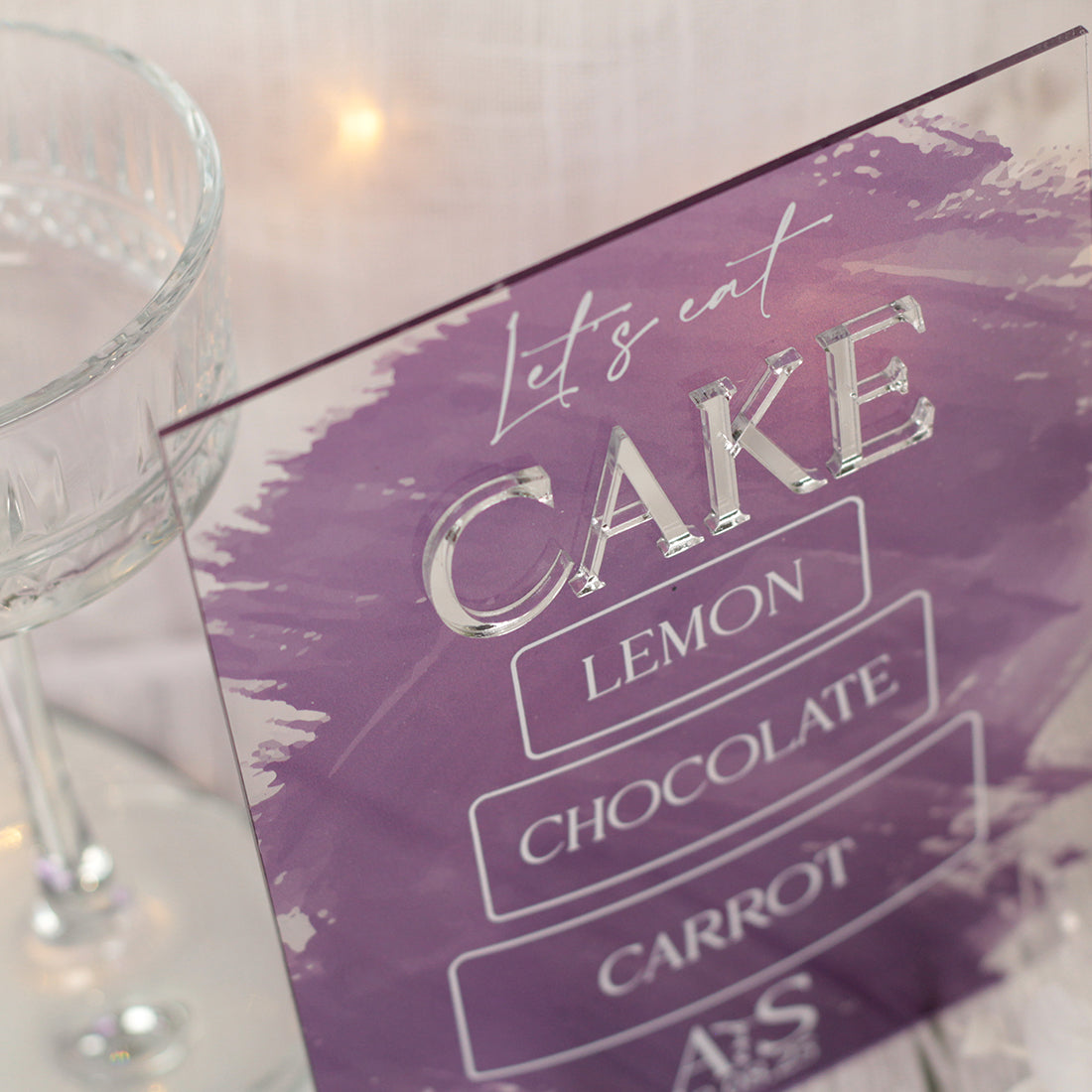 Colour Splash Cake Flavour Acrylic Sign