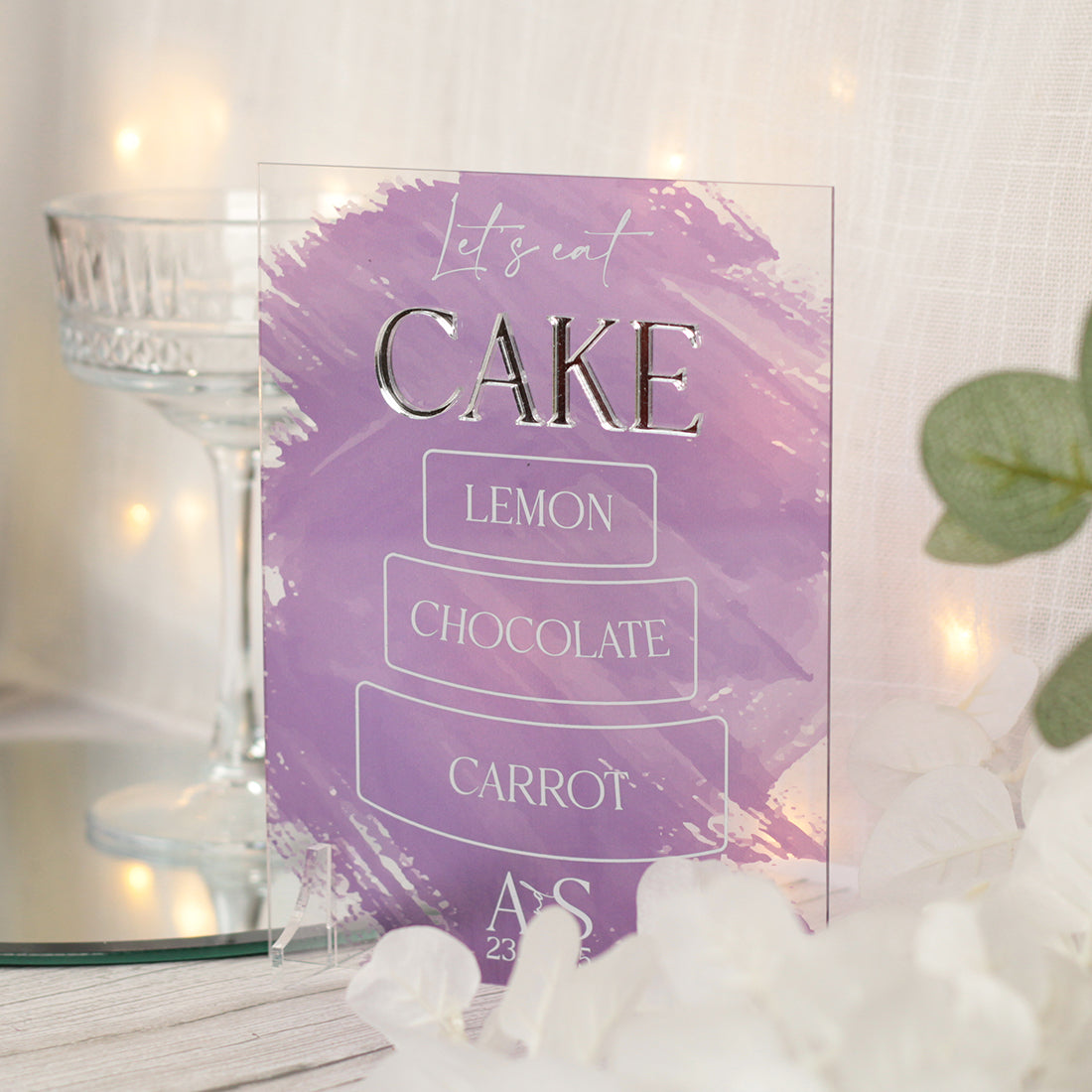 Colour Splash Cake Flavour Acrylic Sign