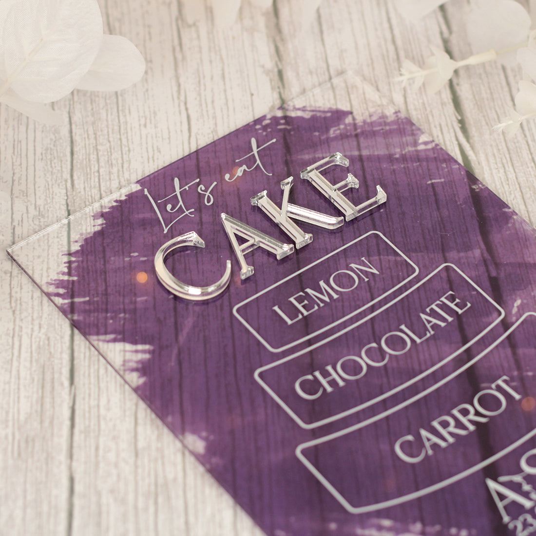 Colour Splash Cake Flavour Acrylic Sign