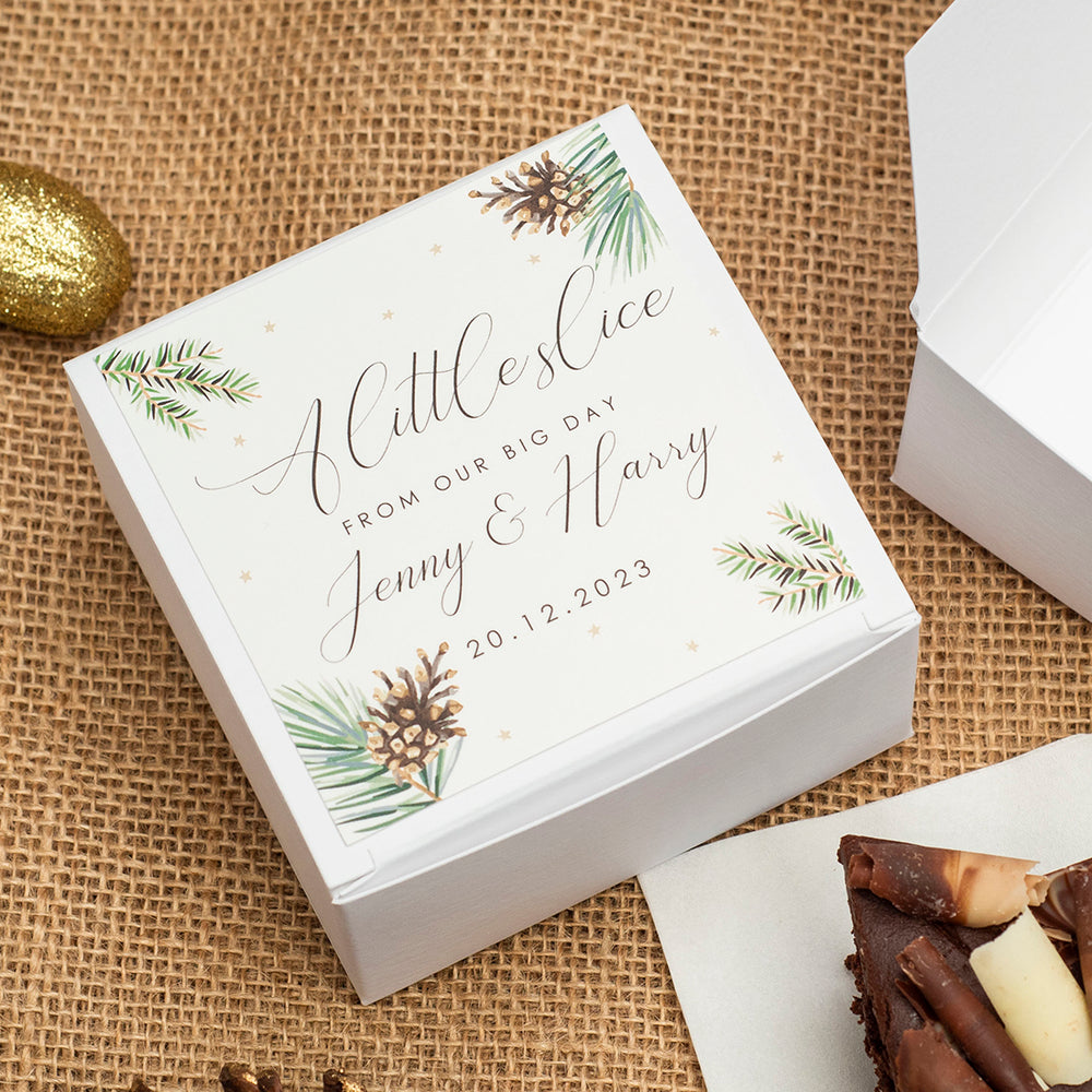 Winter Fern Cake Box-Weddings by Lumi