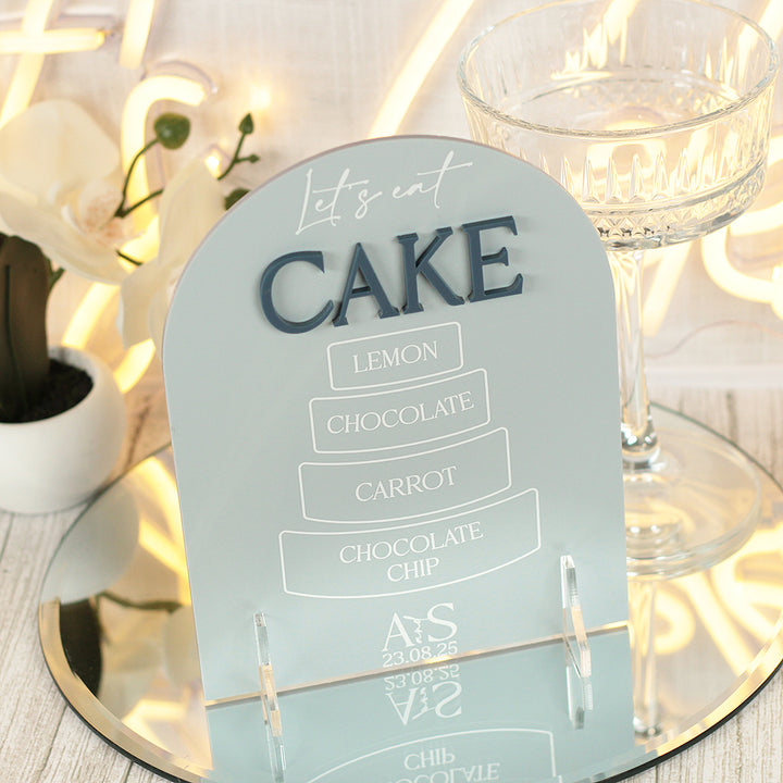 Manhattan Wedding Cake Menu Acrylic Sign