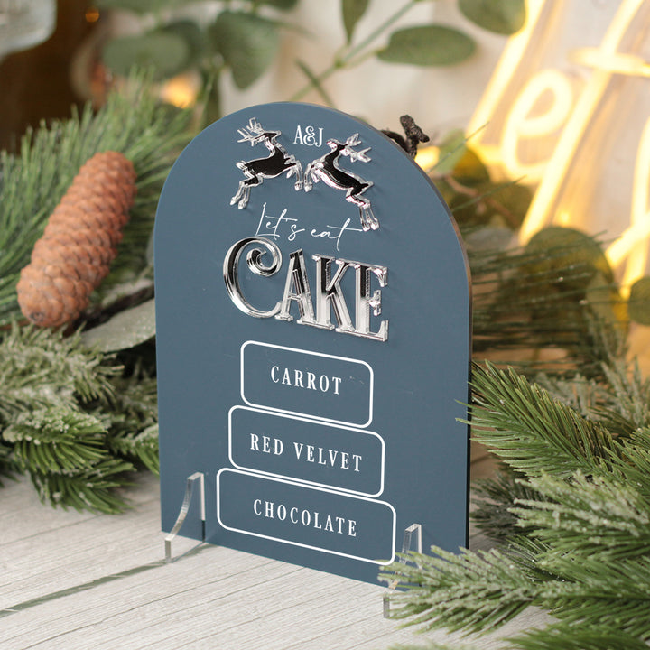 Noelle Wedding Cake Menu Acrylic Sign