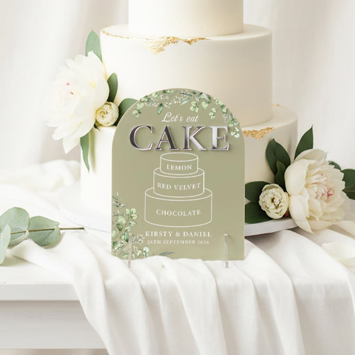 Eucalyptus Cake Flavour acrylic sign