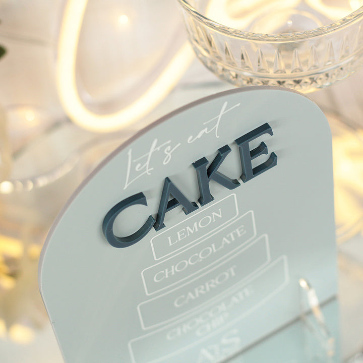 Manhattan Wedding Cake Menu Acrylic Sign