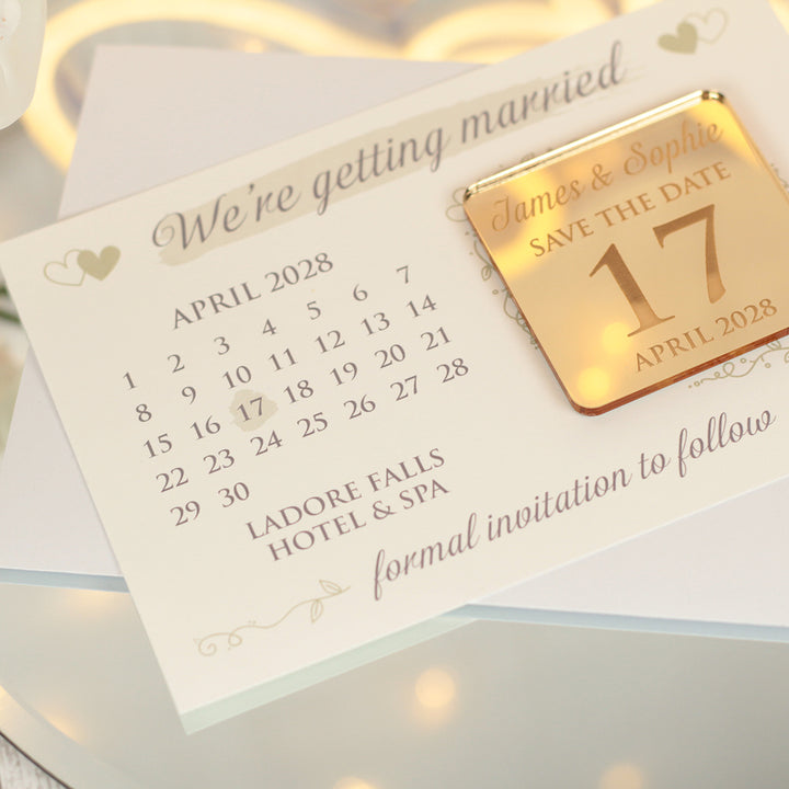 Calendar Wedding Save The Date Magnet