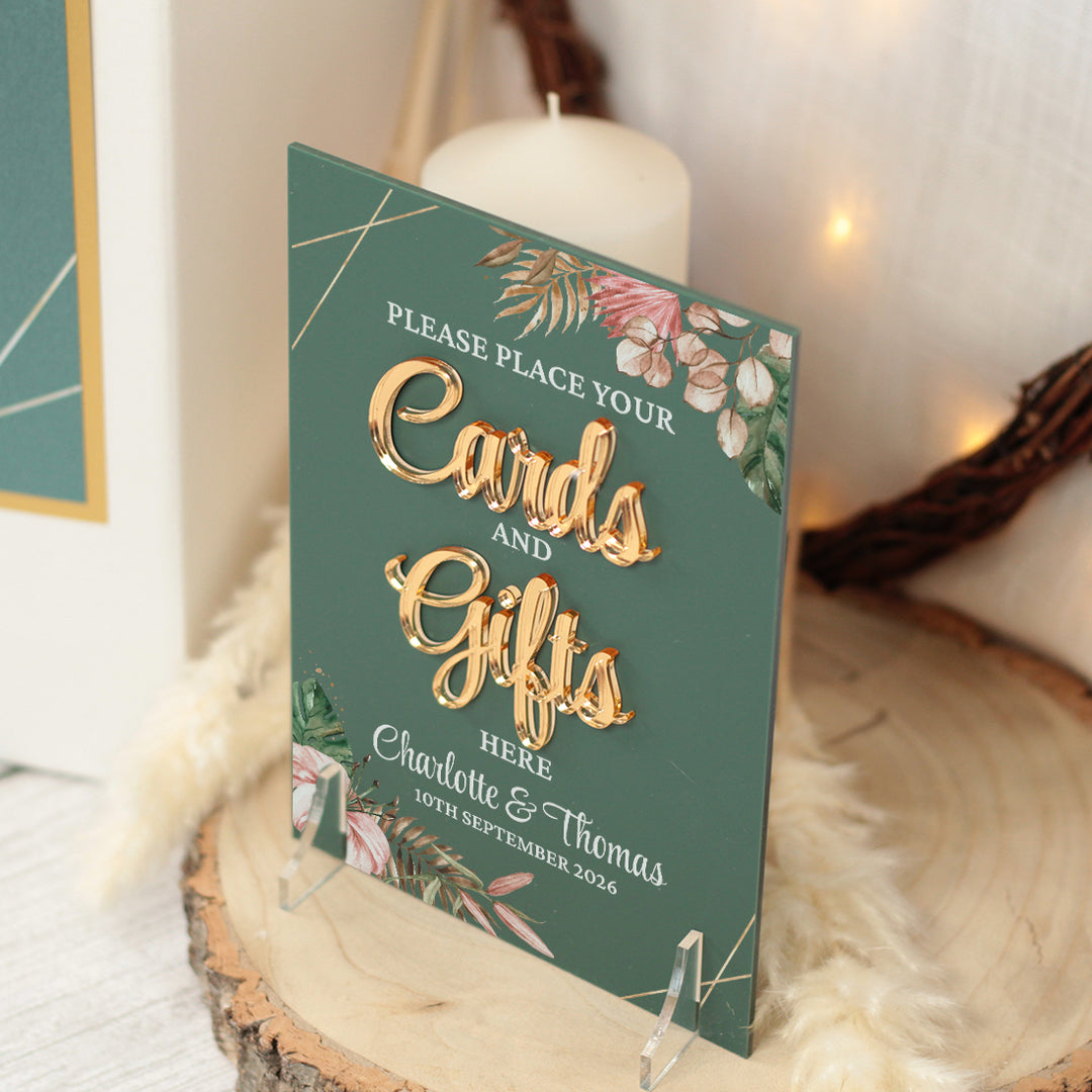Tropical Boho Cards and Gifts Acrylic Sign
