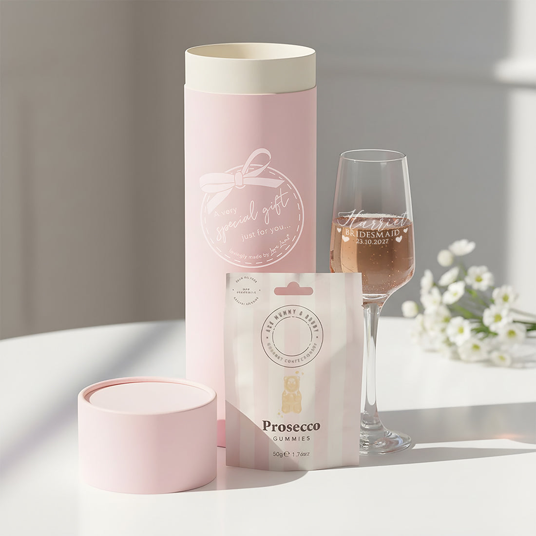 Love Heart Bridal Party Wedding Champagne Flute
