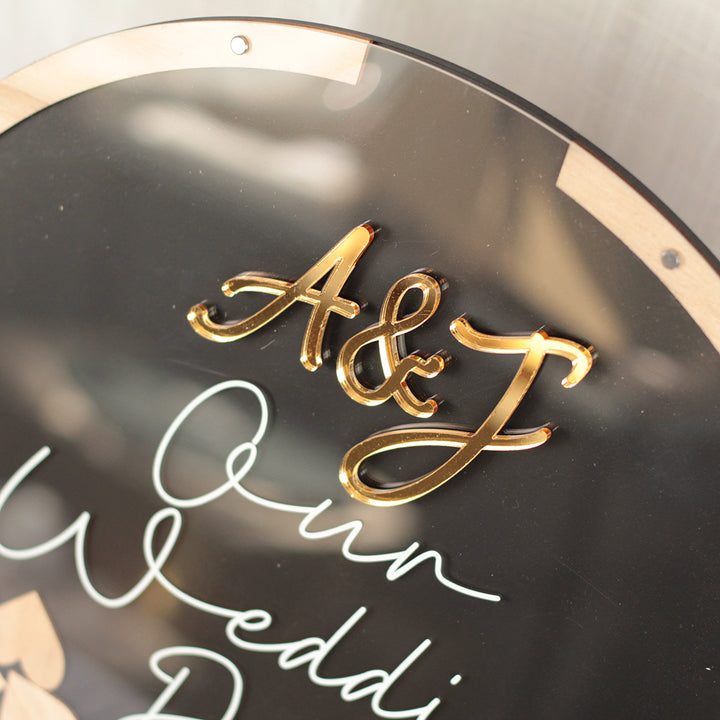 Modern Arch Wedding Drop Frame Guest Book Alternative