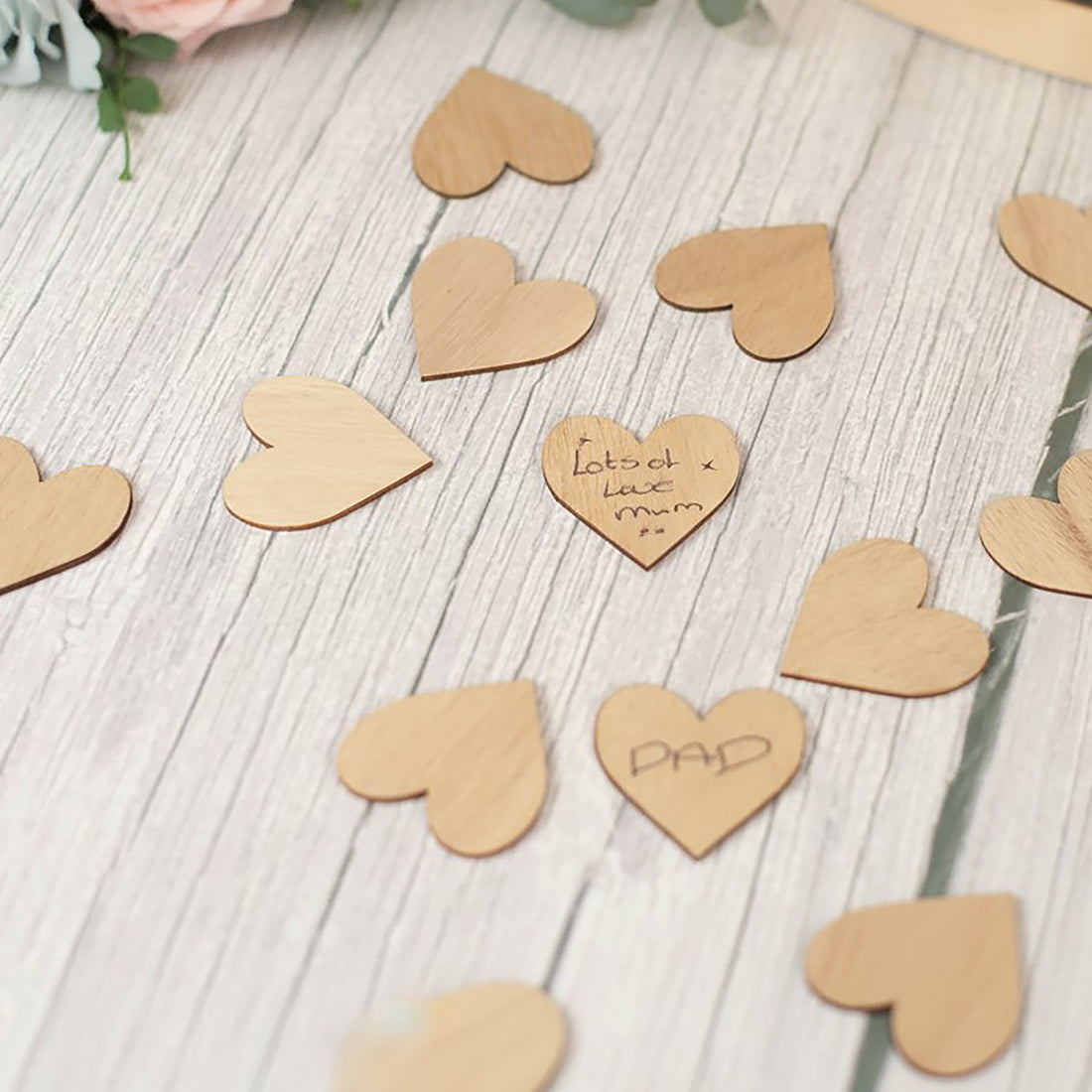 Blush Flowers Wedding Drop Frame Guest Book Alternative