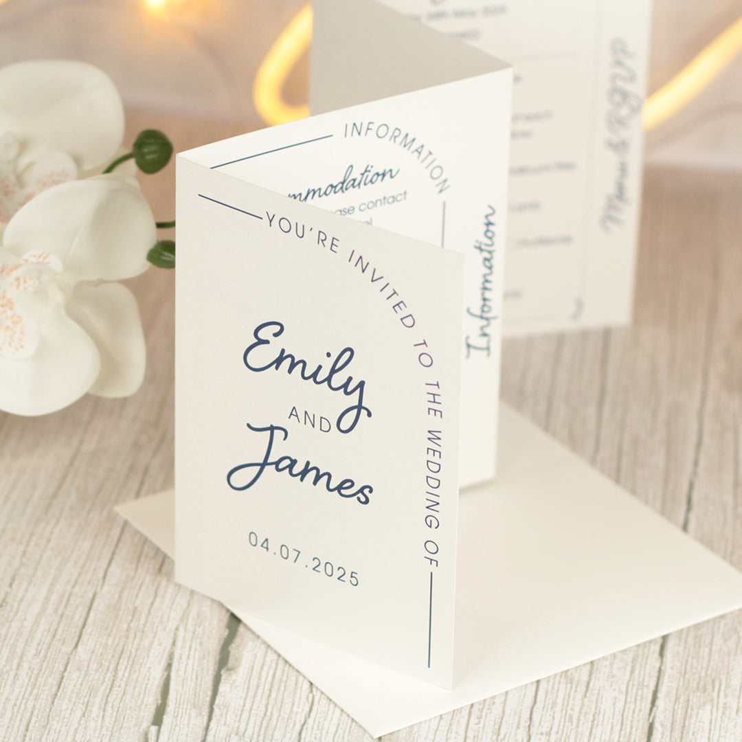 Modern Arch Concertina Wedding Invitation-Weddings by Lumi