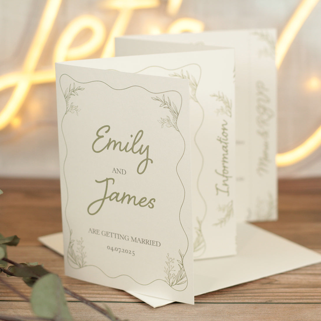 Wavy Edge Invitation Sample