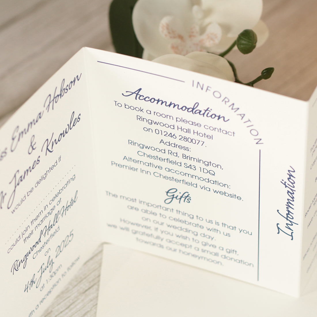 Modern Arch Concertina Wedding Invitation