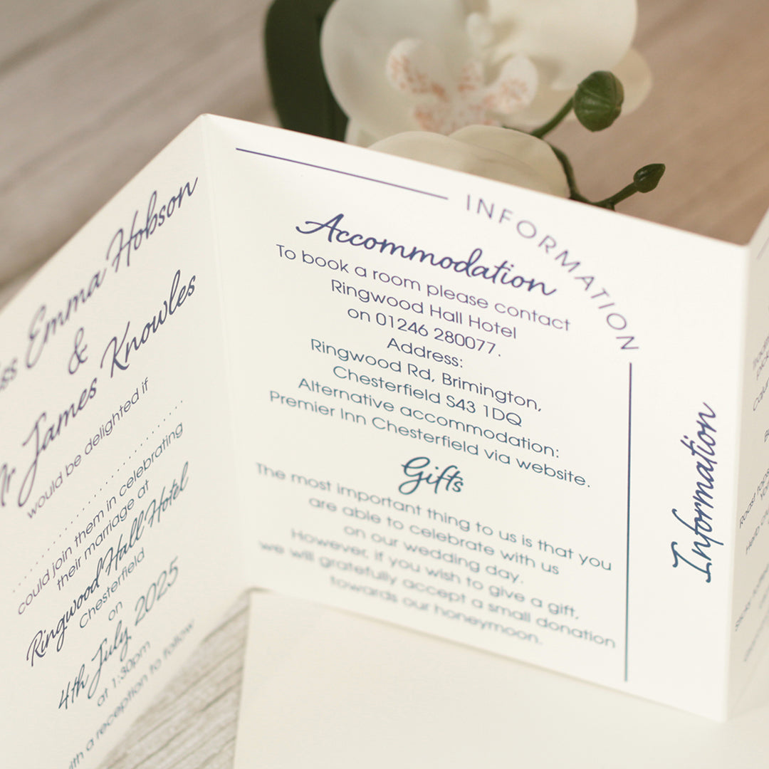 Modern Arch Concertina Wedding Invitation-Weddings by Lumi