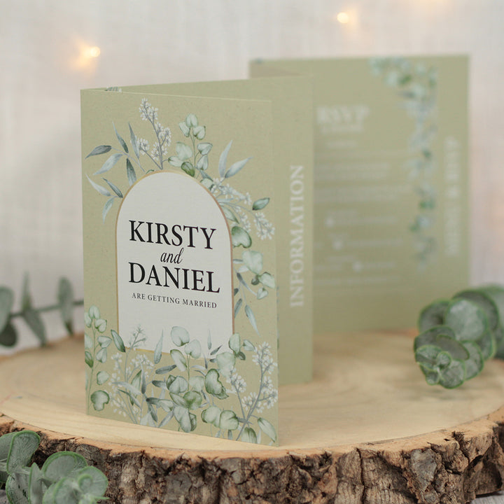 Eucalyptus Concertina Wedding Invitation