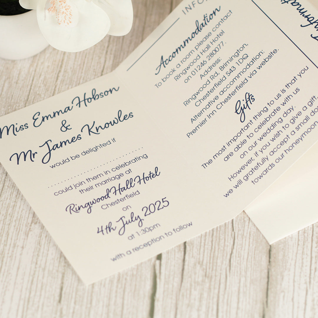 Modern Arch Concertina Wedding Invitation-Weddings by Lumi