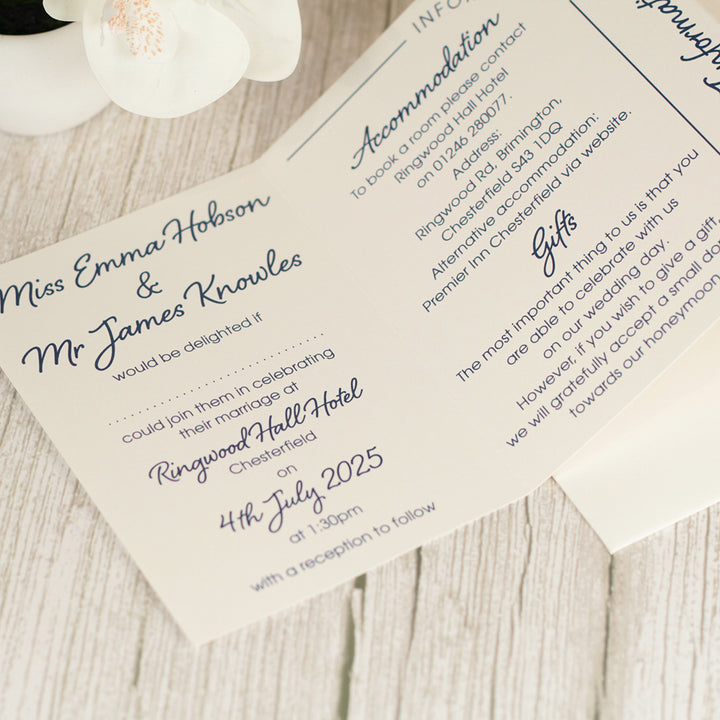Modern Arch Concertina Wedding Invitation-Weddings by Lumi