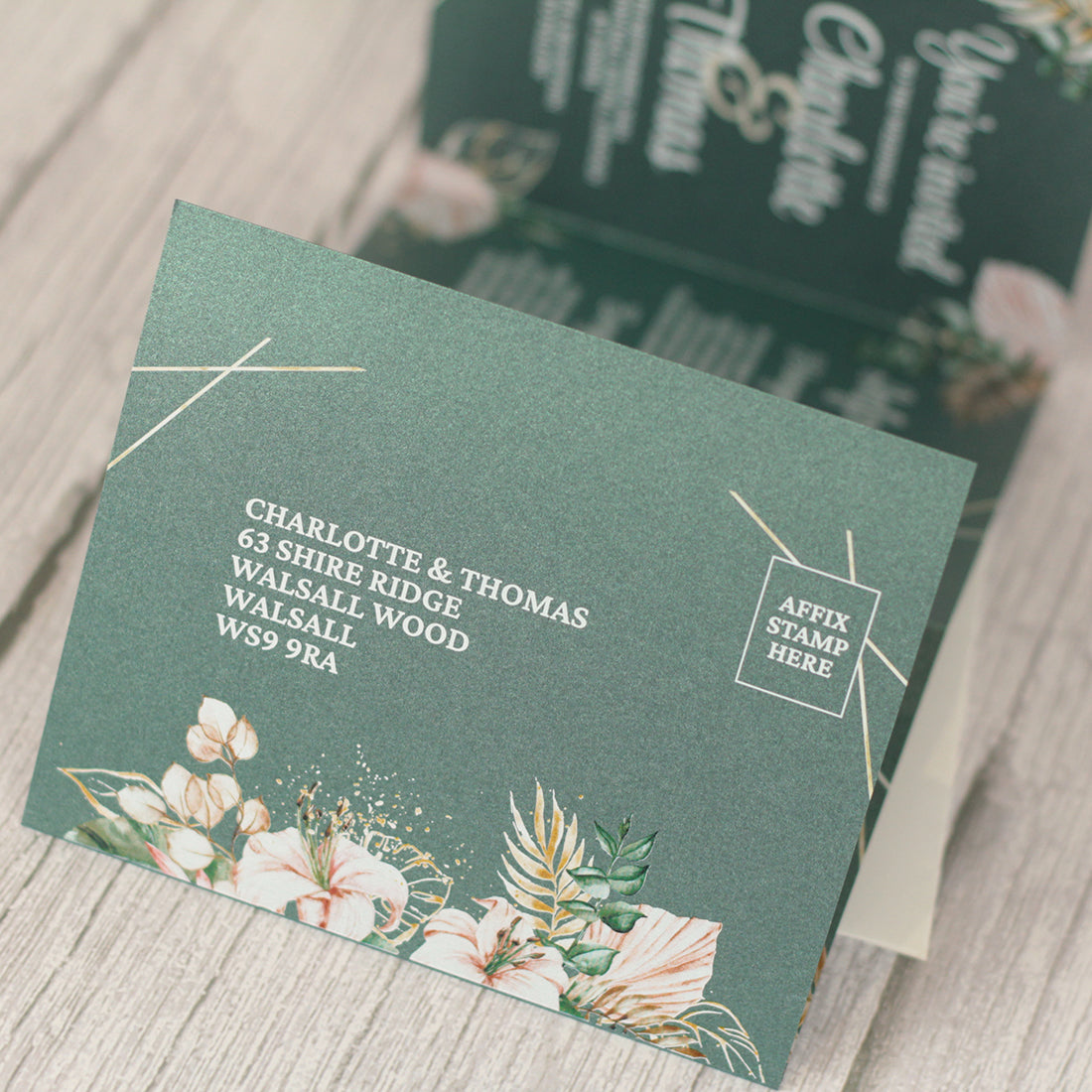 Tropical Boho Concertina Wedding Invitation