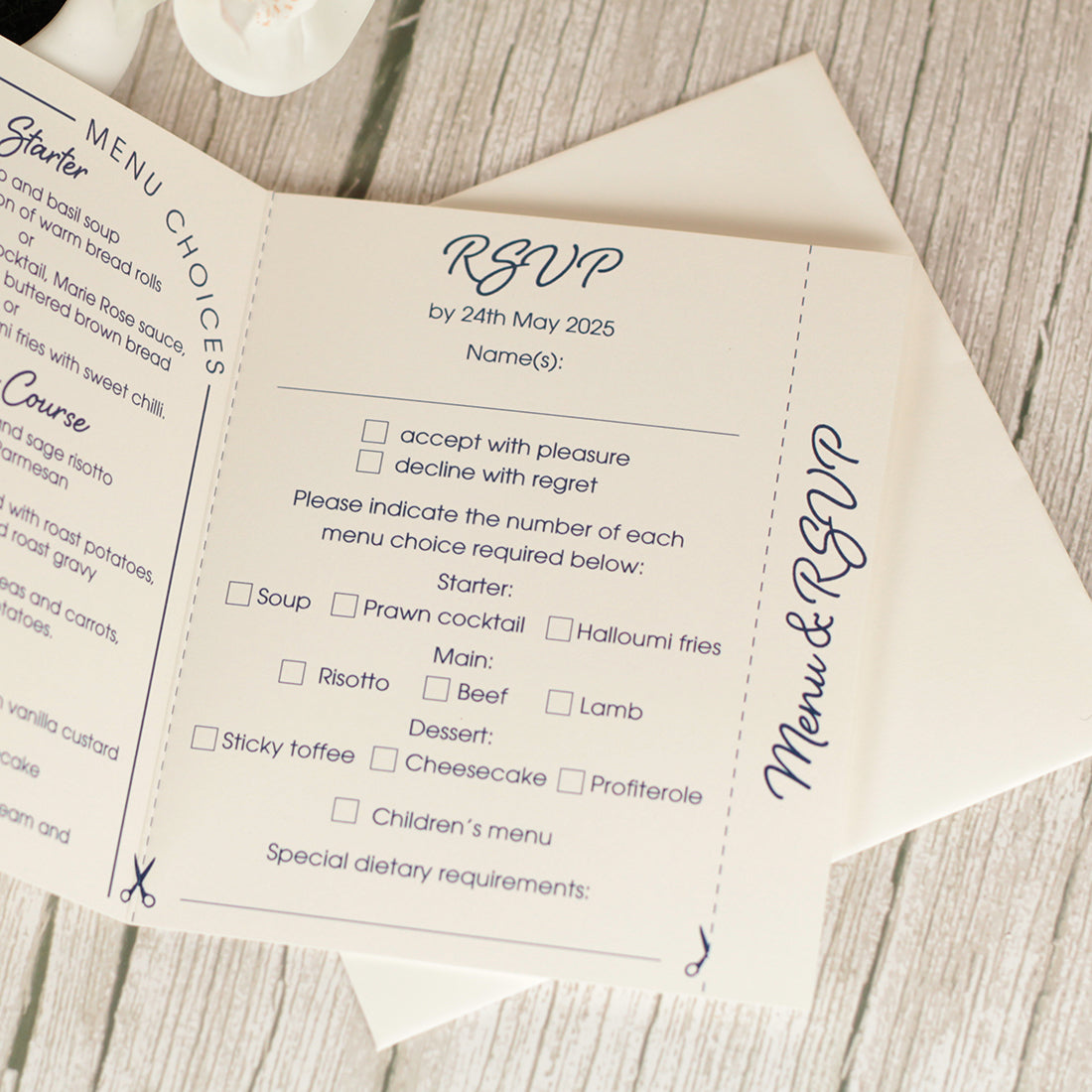 Modern Arch Concertina Wedding Invitation