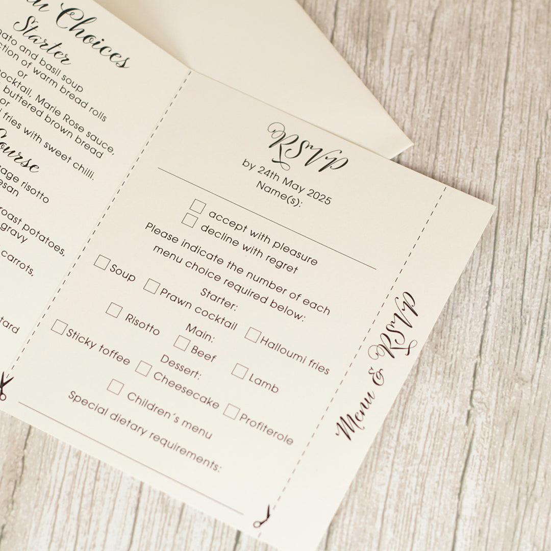 Elegant Script Concertina Wedding Invitation-Weddings by Lumi