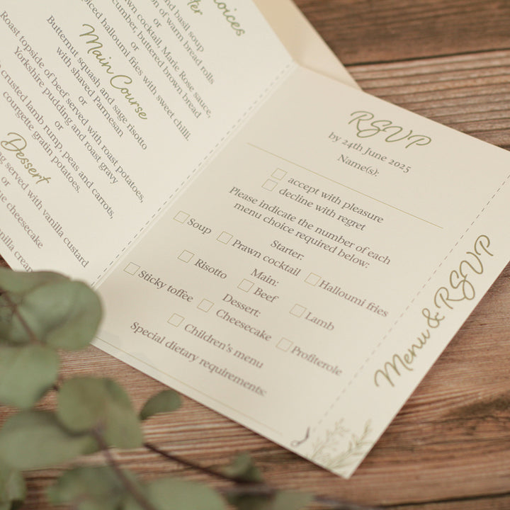 Wavy Edge Concertina Wedding Invitation-Weddings by Lumi