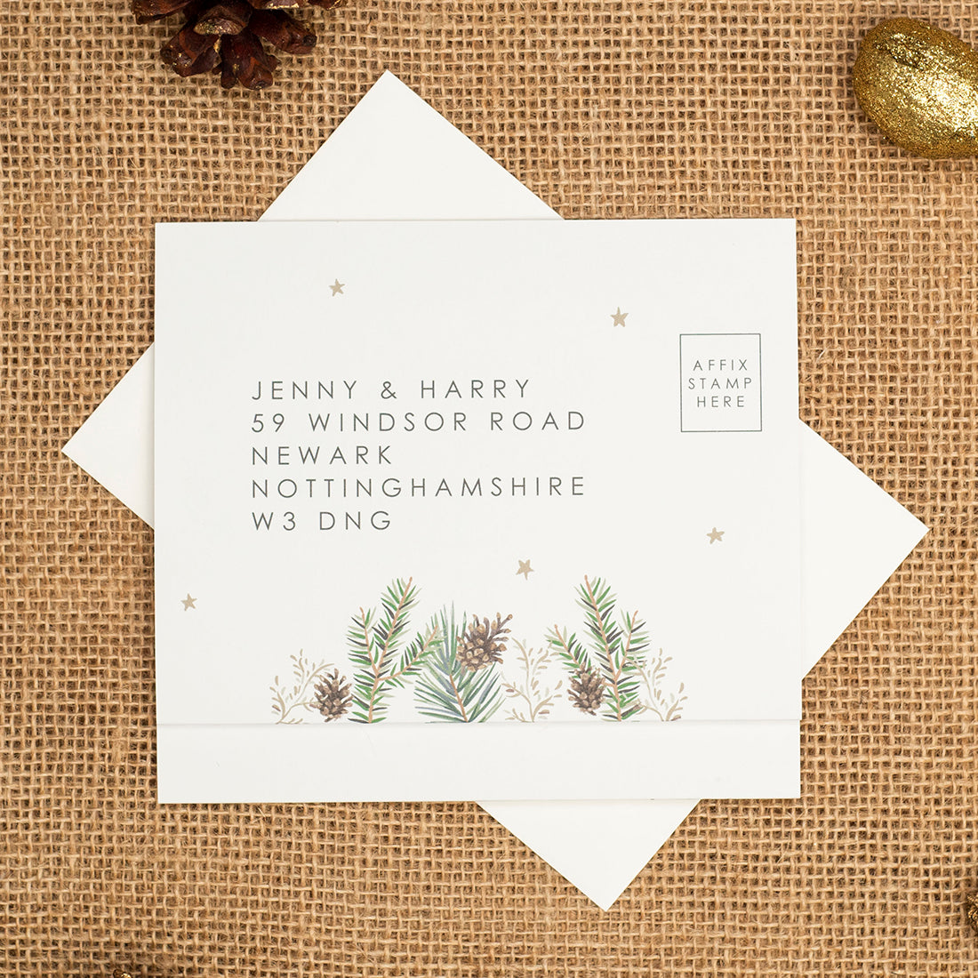 Winter Fern Concertina Wedding Invitation