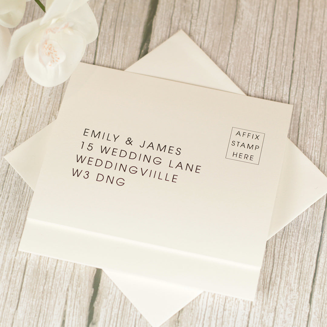 Elegant Script Concertina Wedding Invitation-Weddings by Lumi