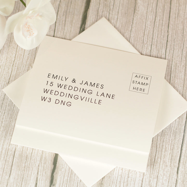 Elegant Script Concertina Wedding Invitation-Weddings by Lumi