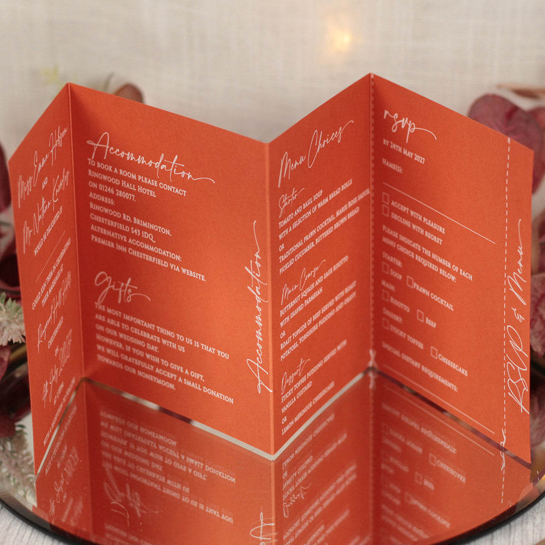 Manhattan Concertina Wedding Invitation