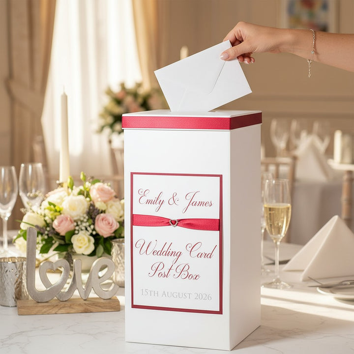 Crystal Diamante Heart Wedding Card Post Box