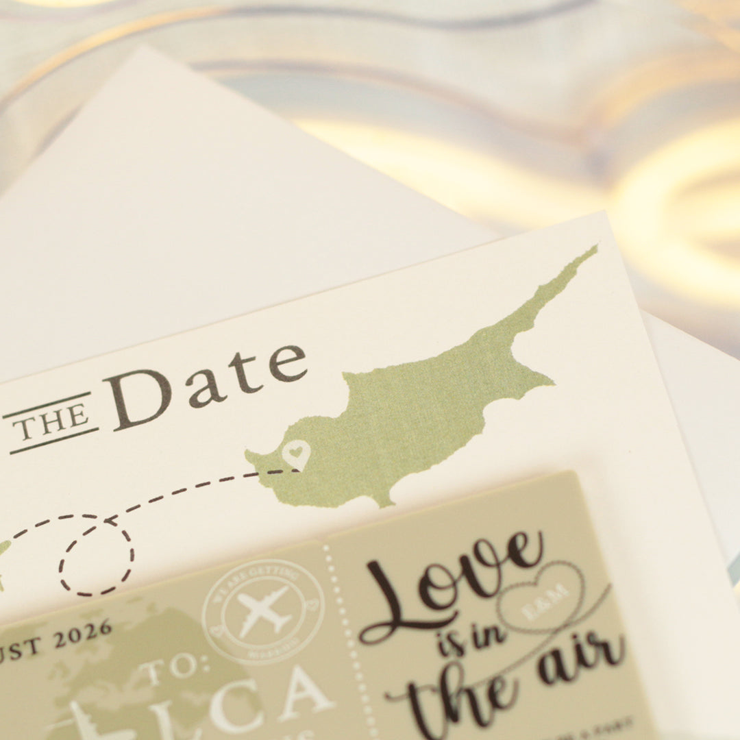 Plane Ticket Destination Wedding Acrylic Invitation Magnet-Weddings by Lumi