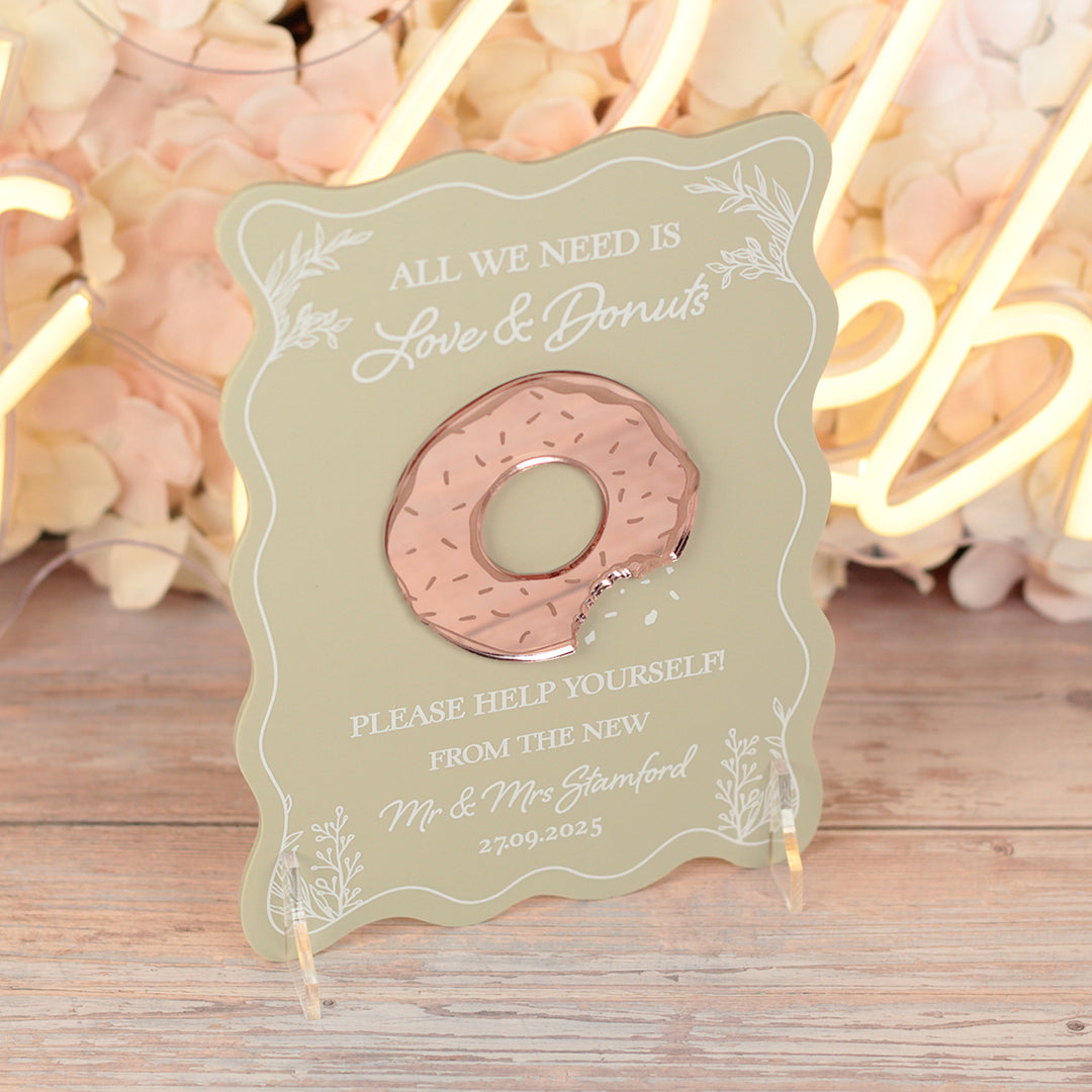 Wavy Edge Donut Wall Acrylic Sign