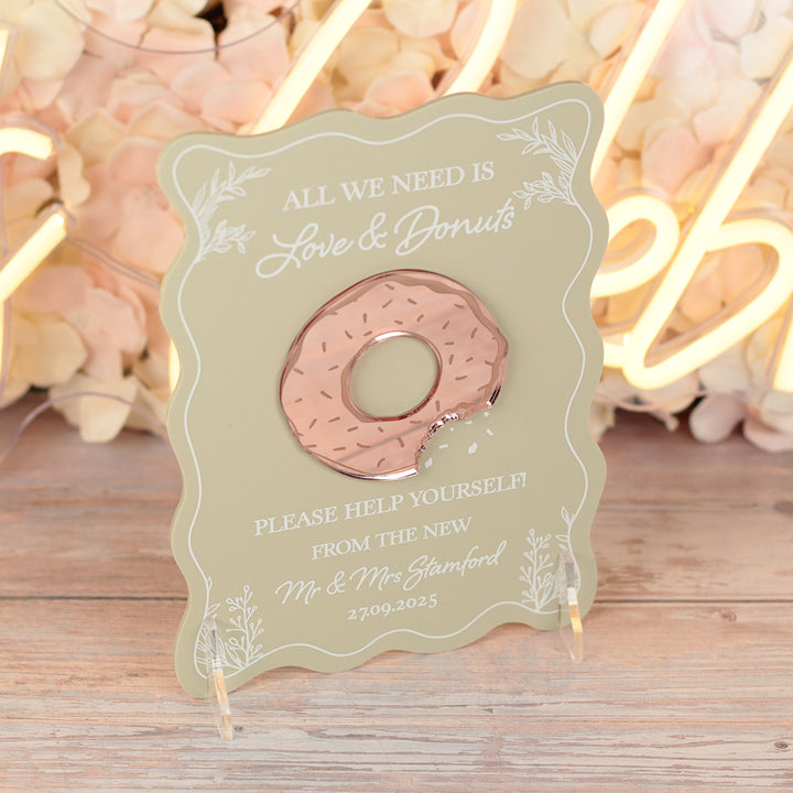 Wavy Edge Donut Wall Acrylic Sign