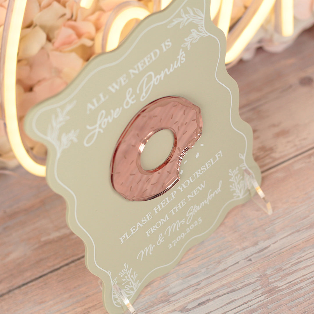 Wavy Edge Donut Wall Acrylic Sign