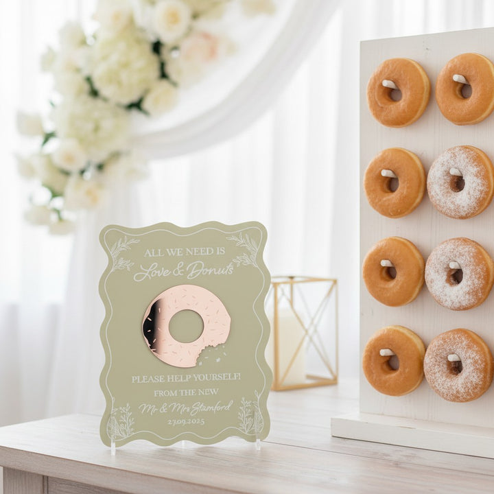 Wavy Edge Donut Wall Acrylic Sign