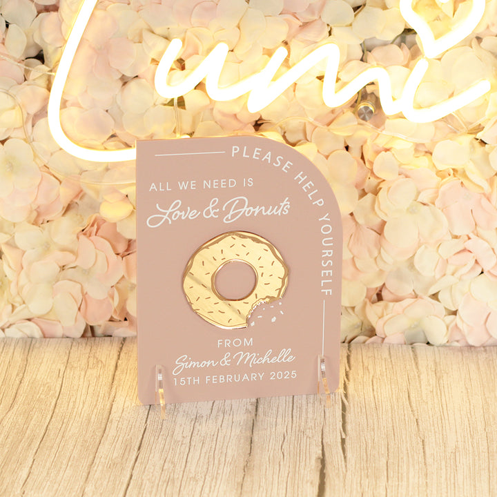 Modern Arch Donut Wall Acrylic Sign-Weddings by Lumi