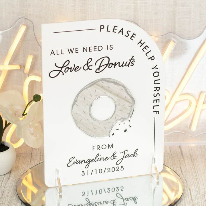 Modern Arch Donut Wall Acrylic Sign