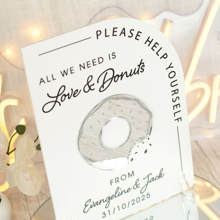 Modern Arch Donut Wall Acrylic Sign