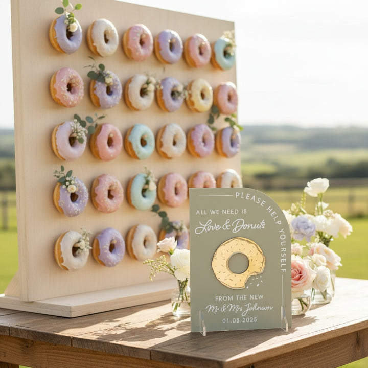 Modern Arch Donut Wall Acrylic Sign