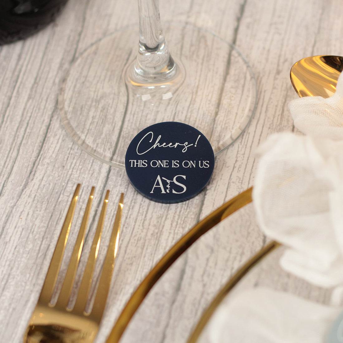 Manhattan Acrylic Wedding Favour Drinks Tokens