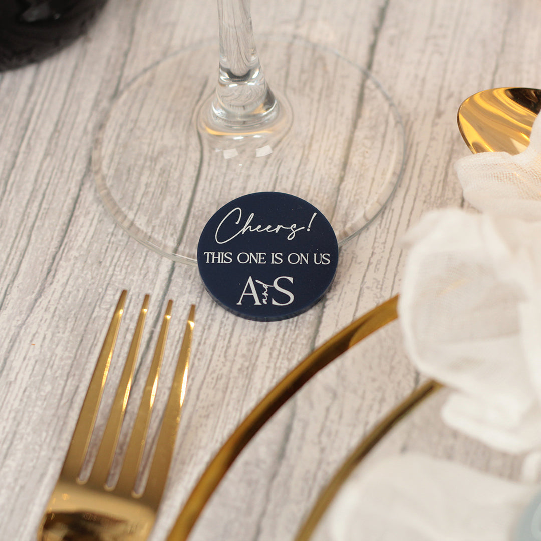 Manhattan Acrylic Wedding Favour Drinks Tokens
