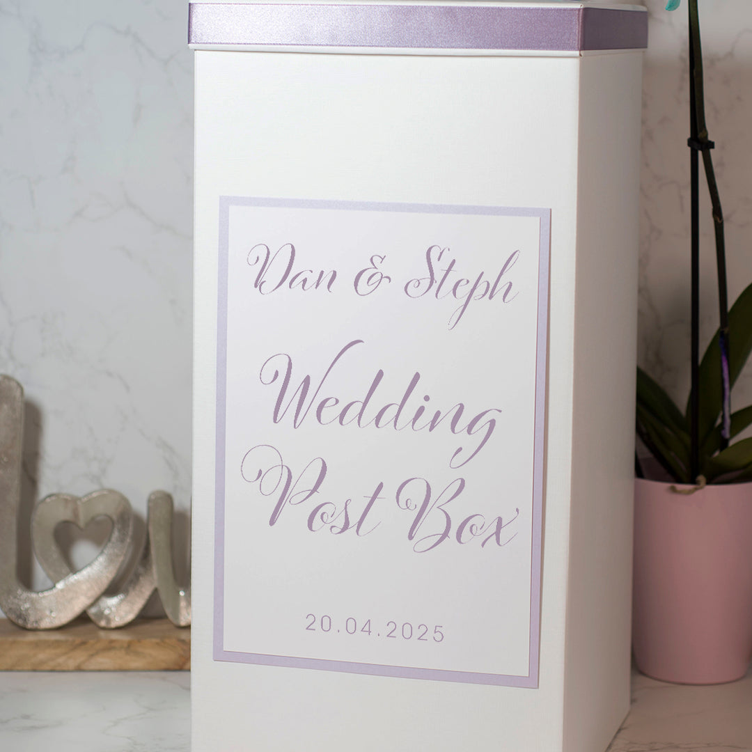 Elegant Script Wedding Card Post Box