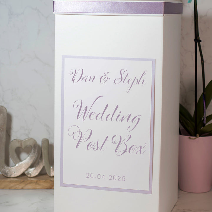 Elegant Script Wedding Card Post Box